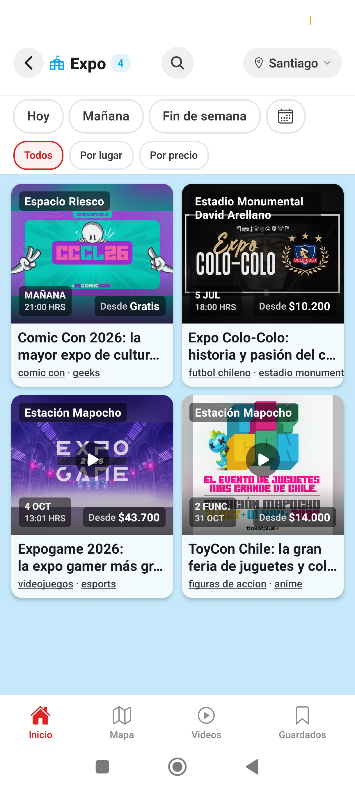 Cartelera de Expo en Scenia