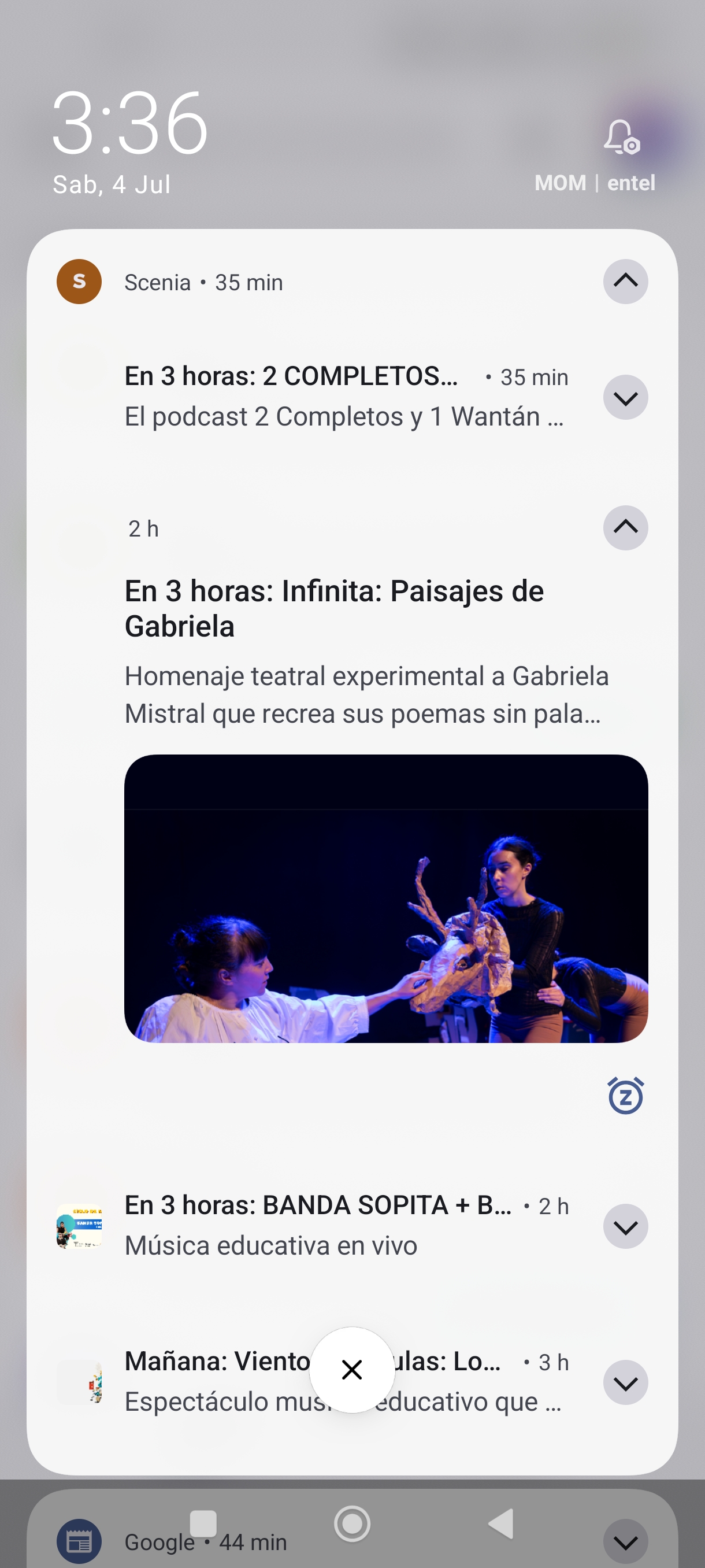 Alertas en Scenia