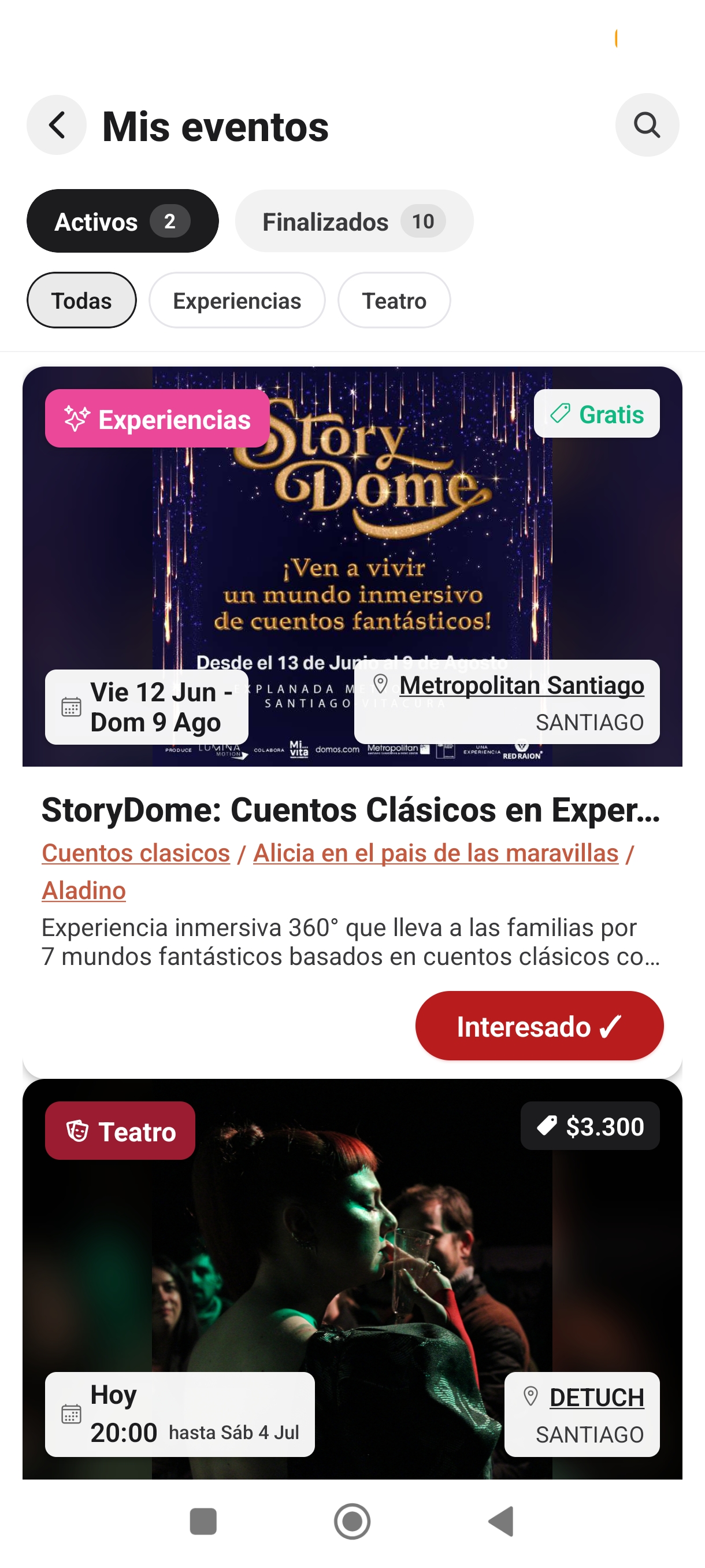 Guardados en Scenia